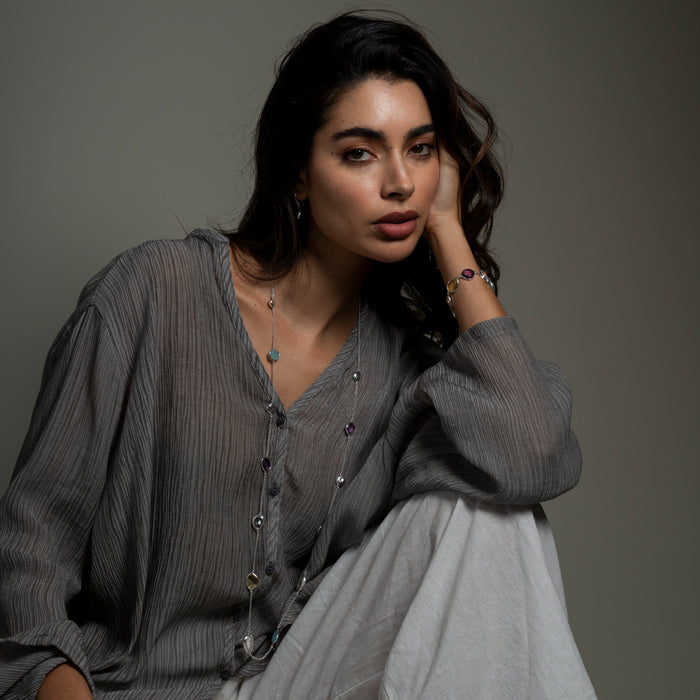 Dower & Hall Candy Gemstones & Pebbles Long Necklace