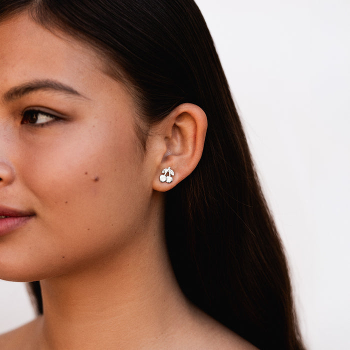 Dower & Hall Cherry Narrative Studs