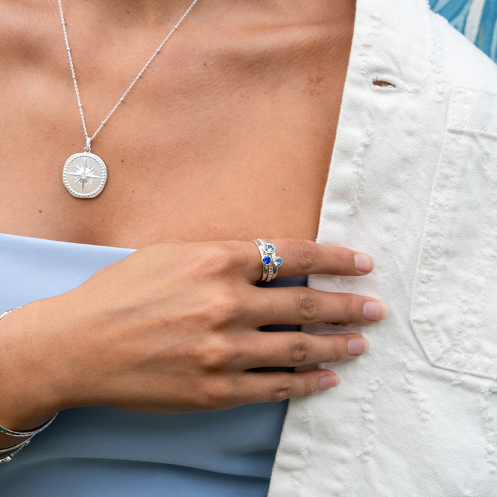 Dower & Hall Cosmic Twinkle Stacking Rings