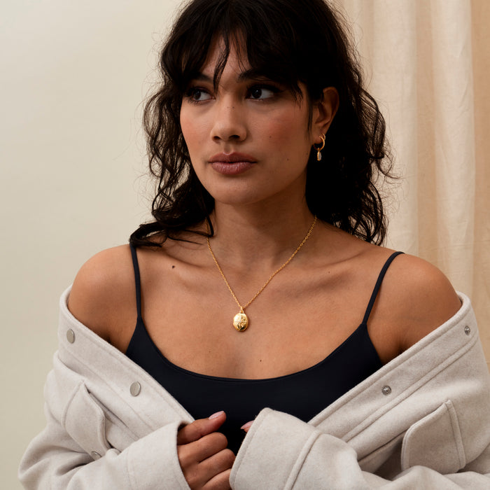 Dower & Hall Diamond Starburst Oval Locket