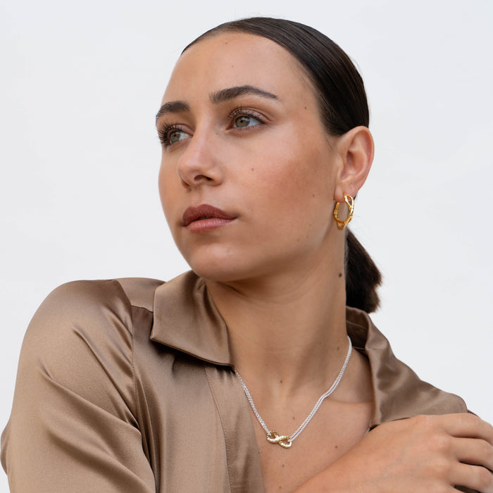 Dower & Hall Entwined Chunky Infinity Twist Hoops