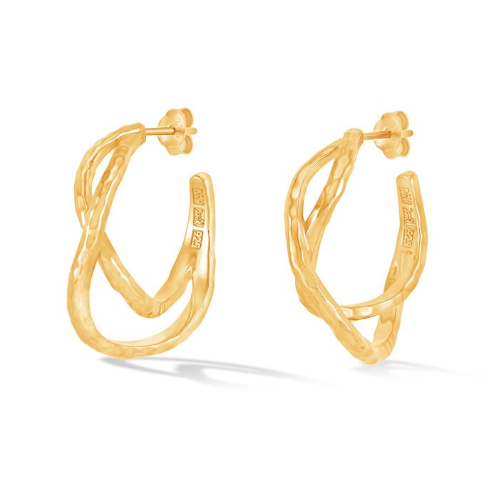 Dower & Hall Entwined Chunky Infinity Twist Hoops