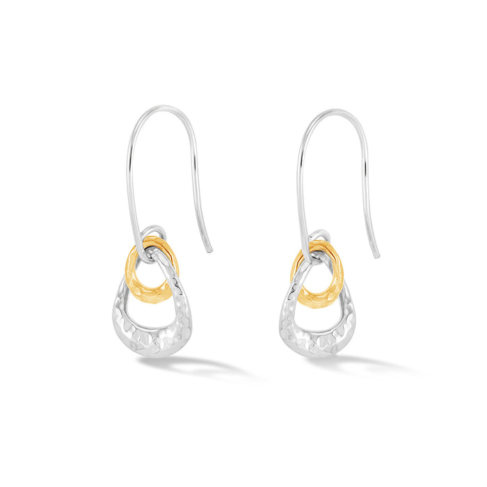 dower & hall Entwined Double Oval Drop Earrings