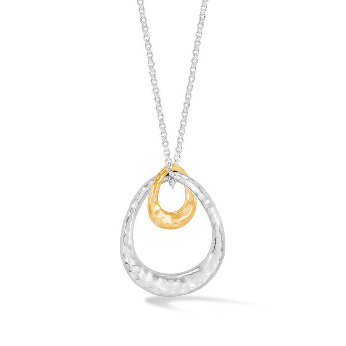 dower & hall Entwined Large Double Oval Pendant