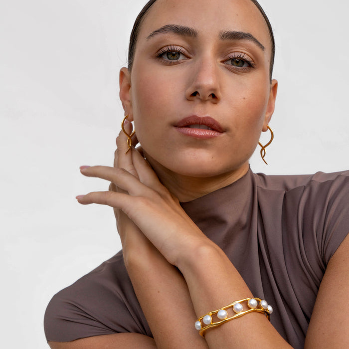 Dower & Hall Entwined Large Double Twist Hoops