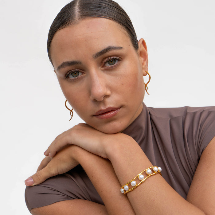 Dower & Hall Entwined Large Double Twist Hoops