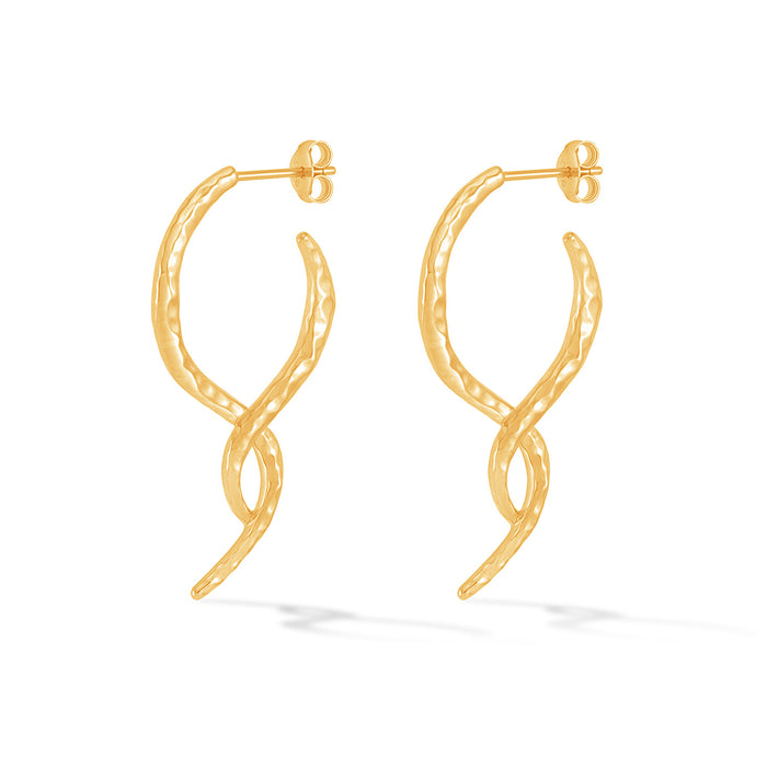 dower & hall Entwined Large Double Twist Hoops