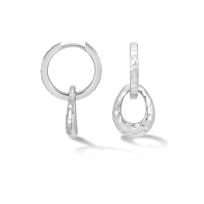 Dower & Hall Entwined Oval Huggie Hoops