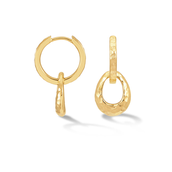 dower & hall Entwined Oval Huggie Hoops