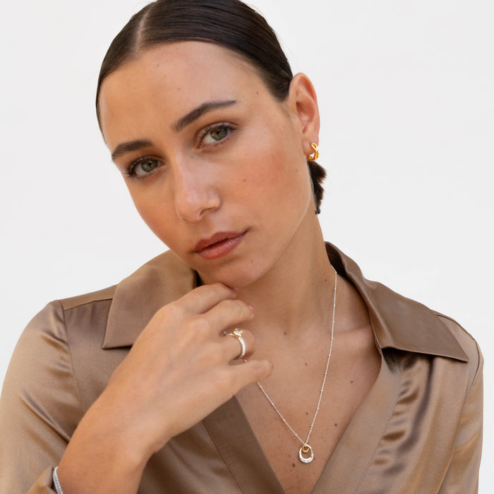 Dower & Hall Entwined Small Double Oval Pendant