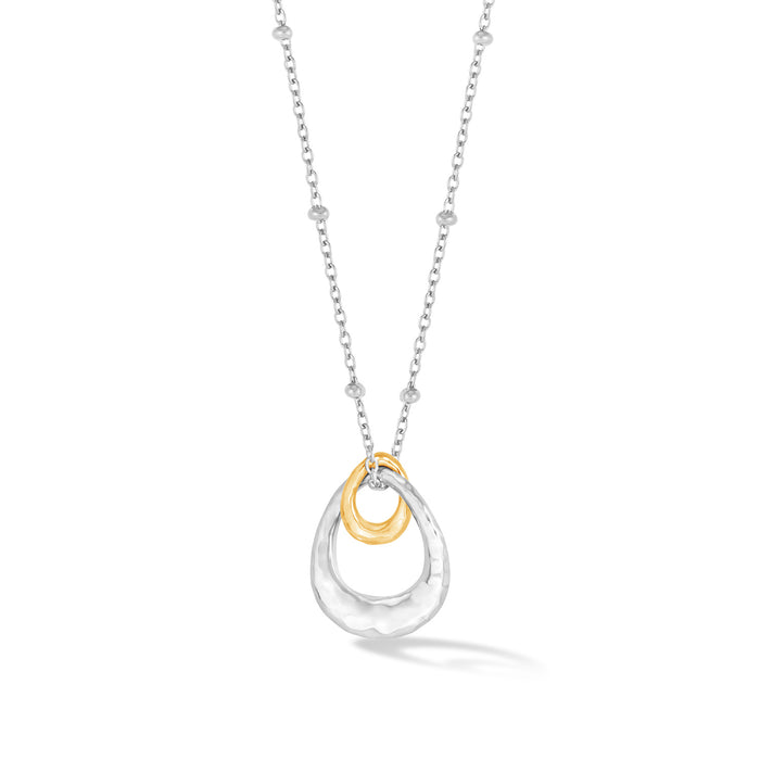 dower & hall Entwined Small Double Oval Pendant