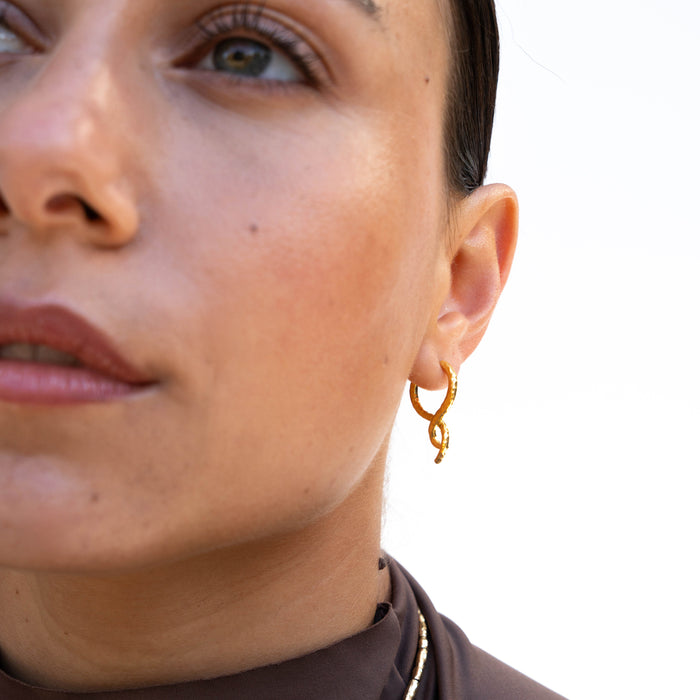 Dower & Hall Entwined Small Double Twist Hoops