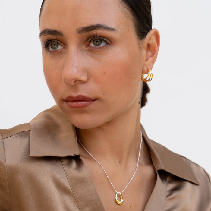 Dower & Hall Entwined Small Oval Pendant