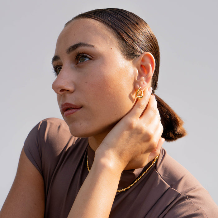 Dower & Hall Entwined Twist Huggie Hoops