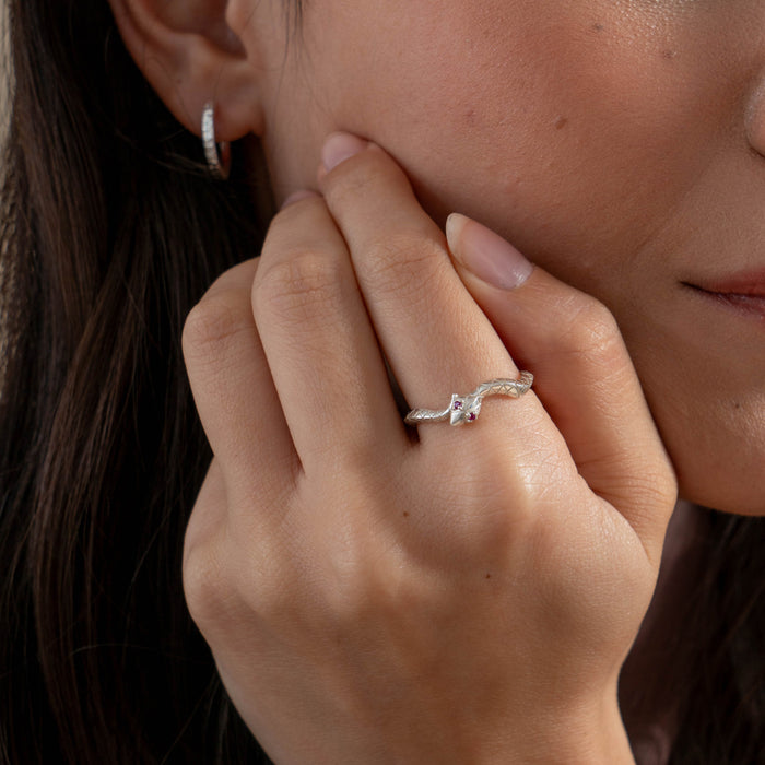 Dower & Hall Fearless Snake Twinkle Ring