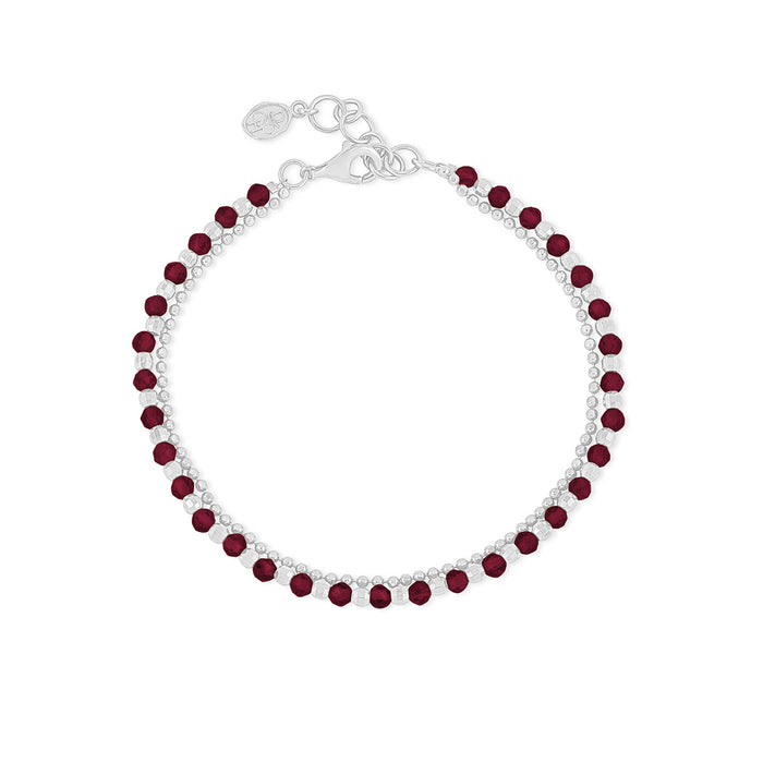 Dower & Hall Garnet Faceted Bead Orissa Bracelet