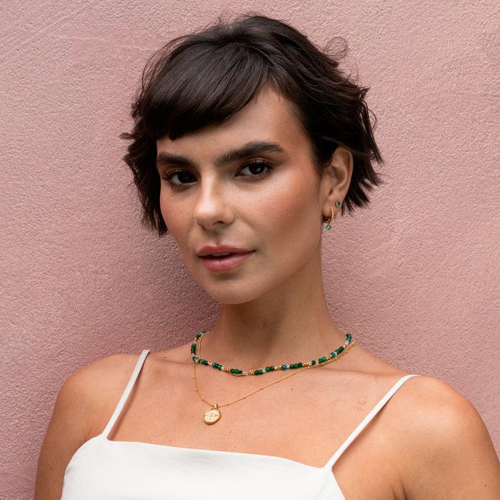 Dower & Hall Green Garnet Orissa Hoops