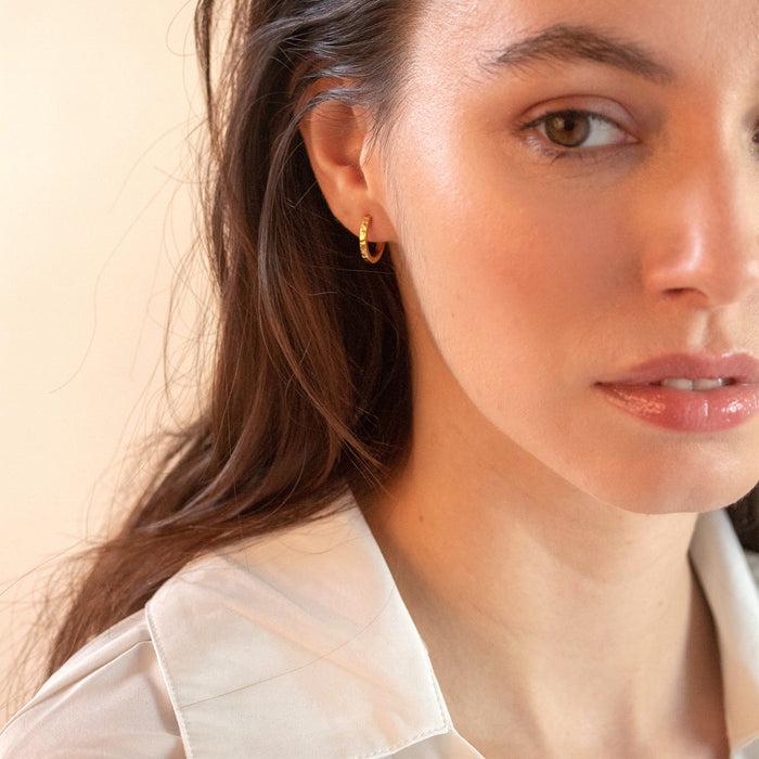 Dower & Hall Hammered Hoops Disc & Dewdrop Set