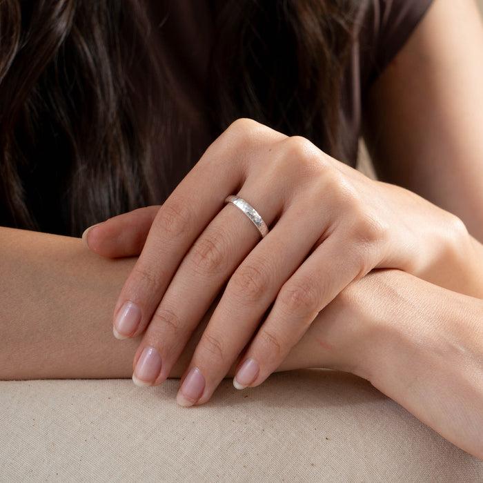 Dower & Hall Hammered Twinkle Ring