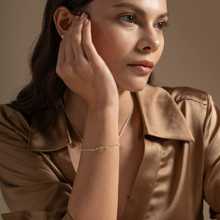 Dower & Hall Humbug Heart Chain Bracelet