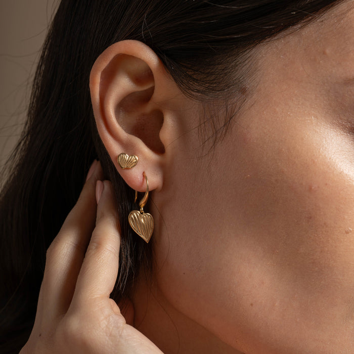 Dower & Hall Humbug Heart Drop Earrings