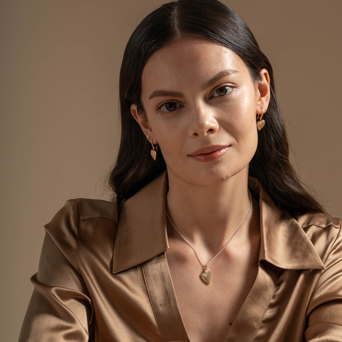 Dower & Hall Humbug Heart Drop Earrings