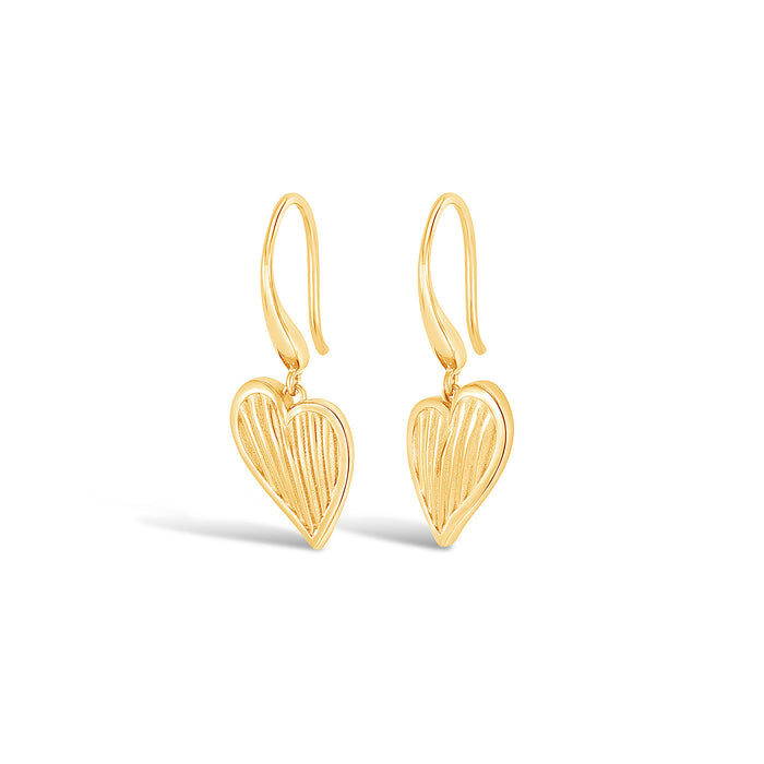 dower & hall Humbug Heart Drop Earrings