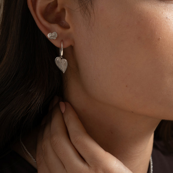 Dower & Hall Humbug Heart Studs