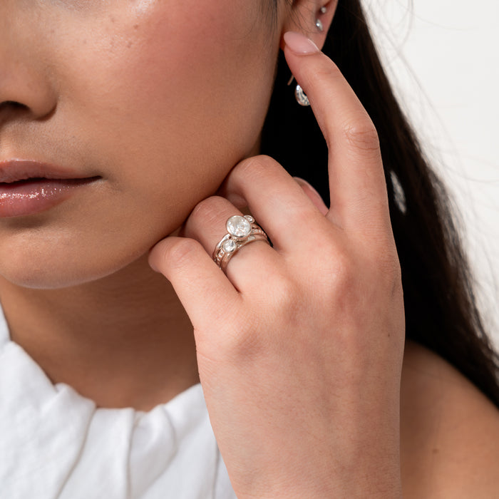 Dower & Hall Ice Twinkle Stacking Rings