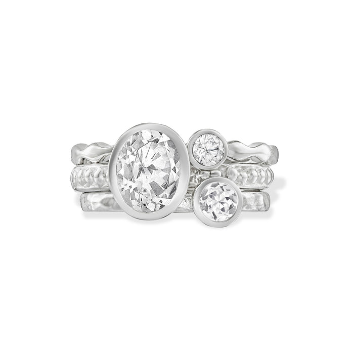 dower & hall Ice Twinkle Stacking Rings