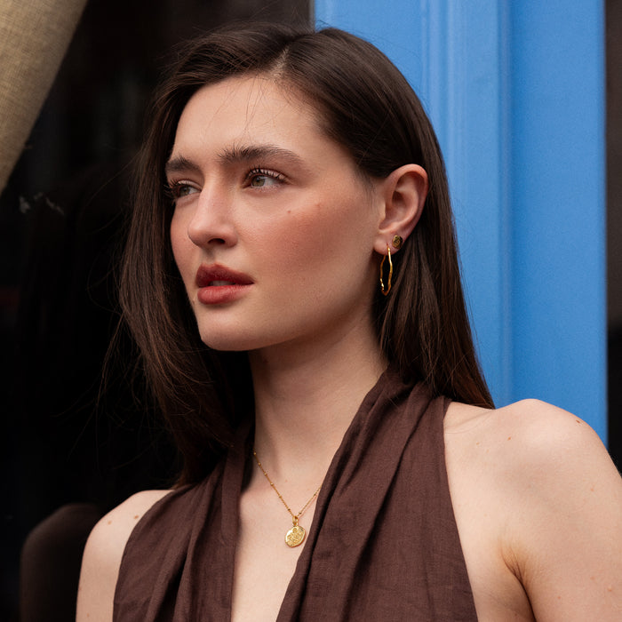 Dower & Hall Large Oval Waterfall Hoops