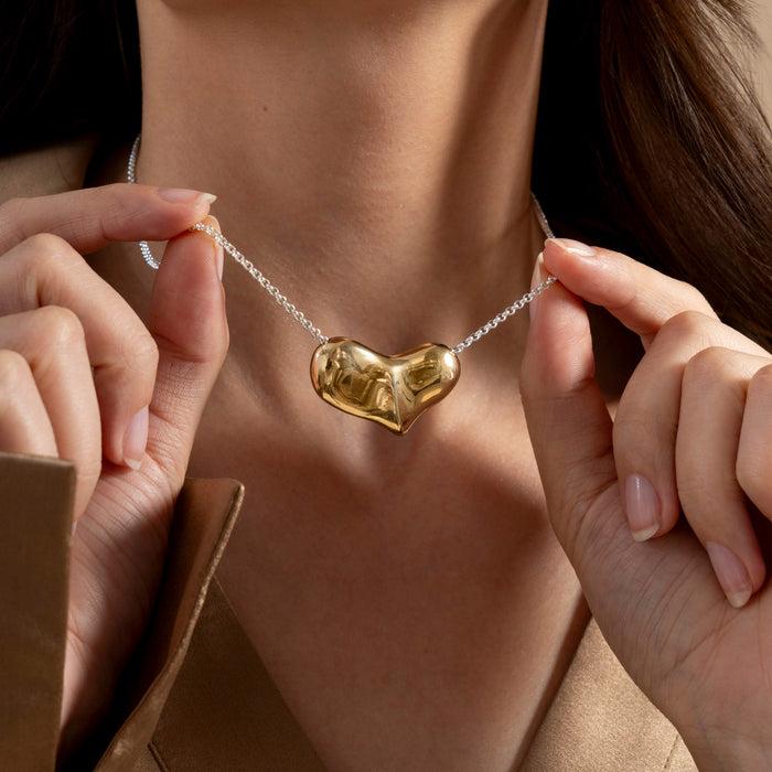 Dower & Hall Large Puff Heart Pendant