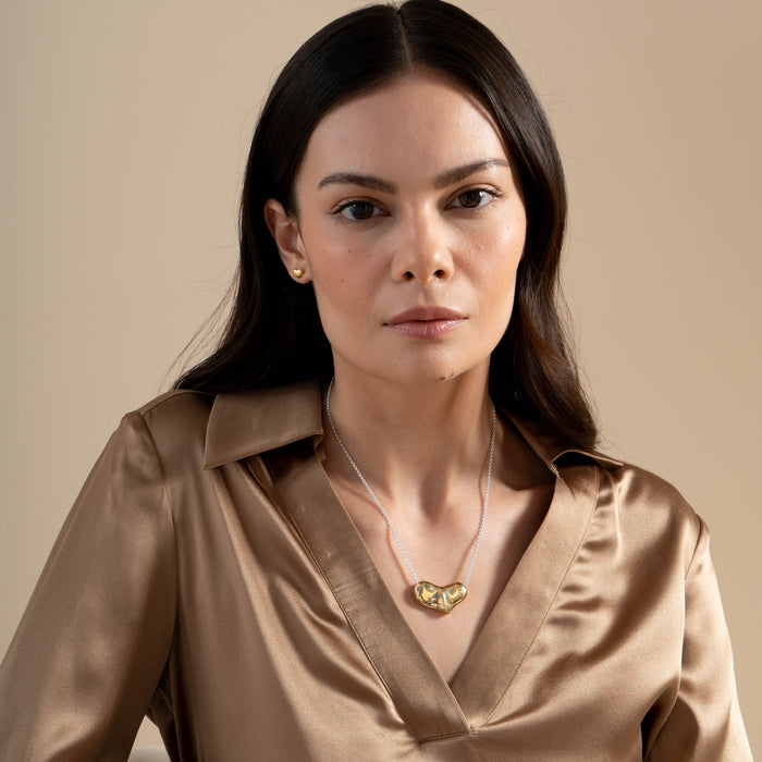 Dower & Hall Large Puff Heart Pendant