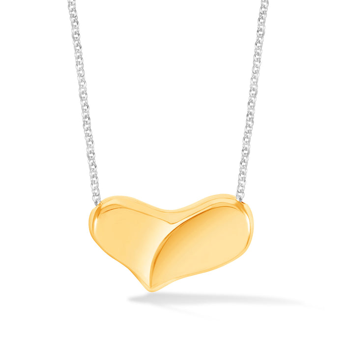 dower & hall Large Puff Heart Pendant