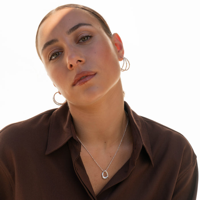 Dower & Hall Large Triple Row Waterfall Hoops