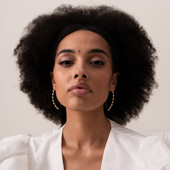 Dower & Hall Long Waterfall Pearl Drop Earrings