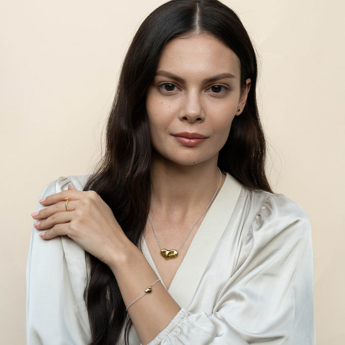 Dower & Hall Medium Puff Heart Pendant