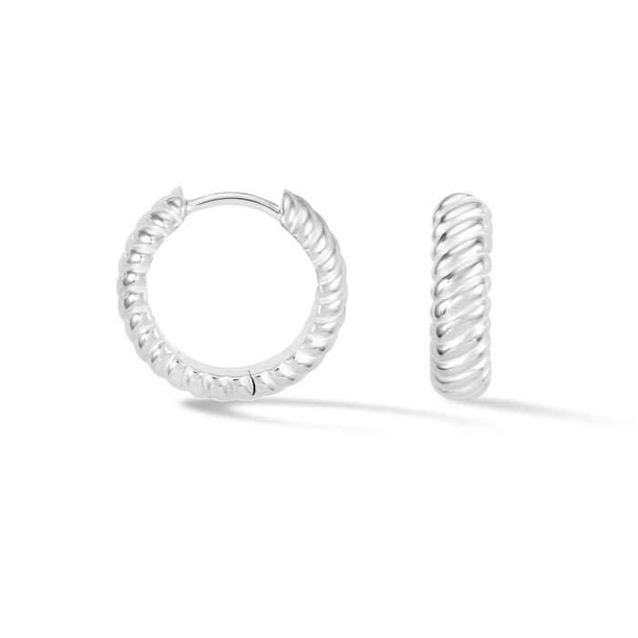 Dower & Hall Medium Twist Huggie Hoops