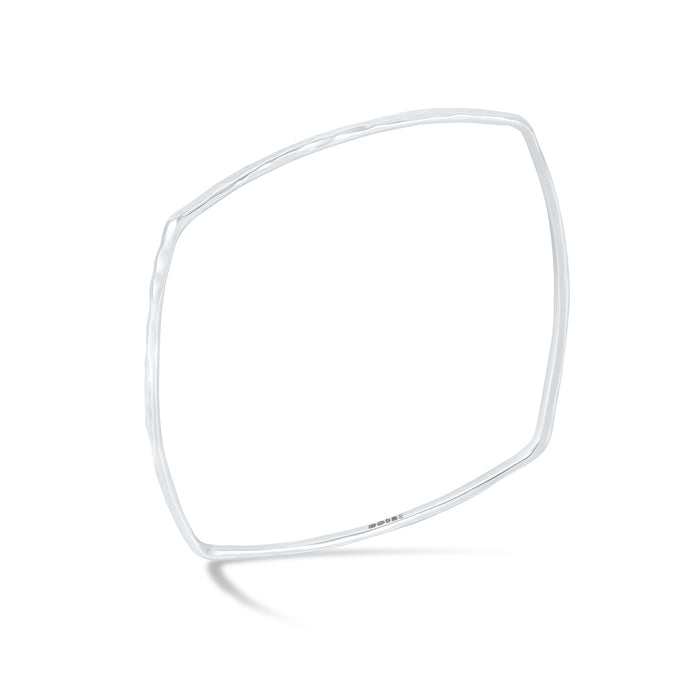 Dower & Hall Men's 3mm Hammered Cushion Nomad Bangle