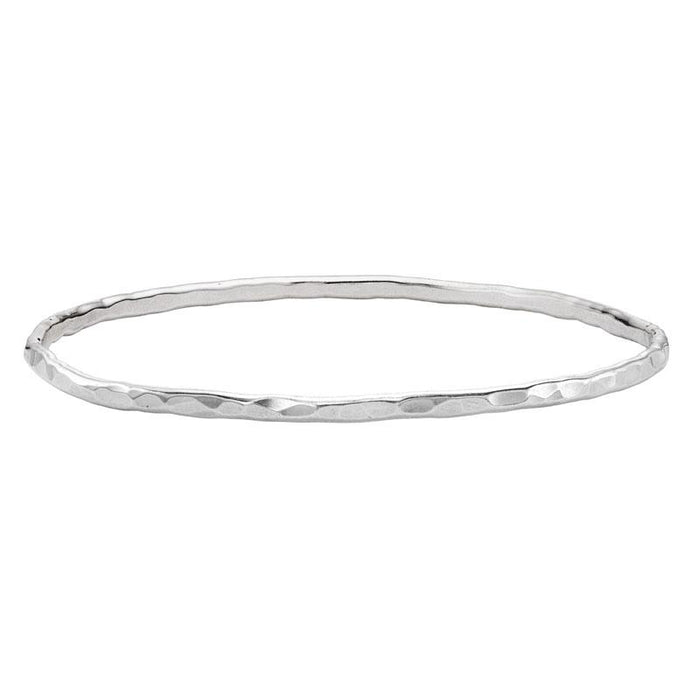 dower & hall Men's 3mm Hammered Nomad Bangle