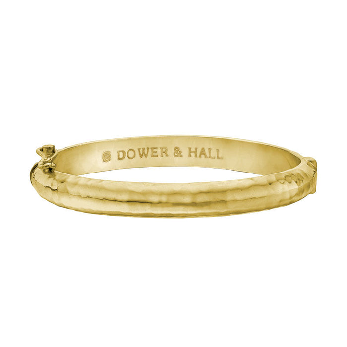 Dower & Hall Men's 6mm Hinged Hammered Nomad Bangle