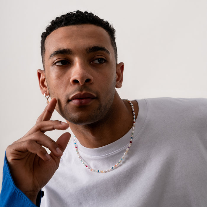 Dower & Hall Men's Carnival Mixed Gemstone Necklace