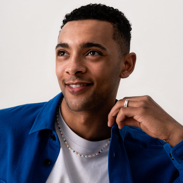 Dower & Hall Men's Carnival Mixed Gemstone Necklace