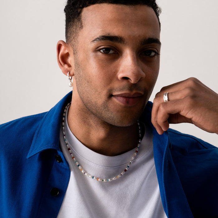 Dower & Hall Men's Carnival Mixed Gemstone Necklace