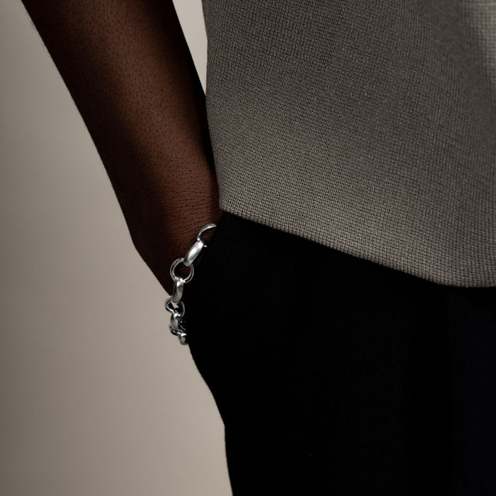 Dower & Hall Men's Chunky Oval Link Nomad Bracelet