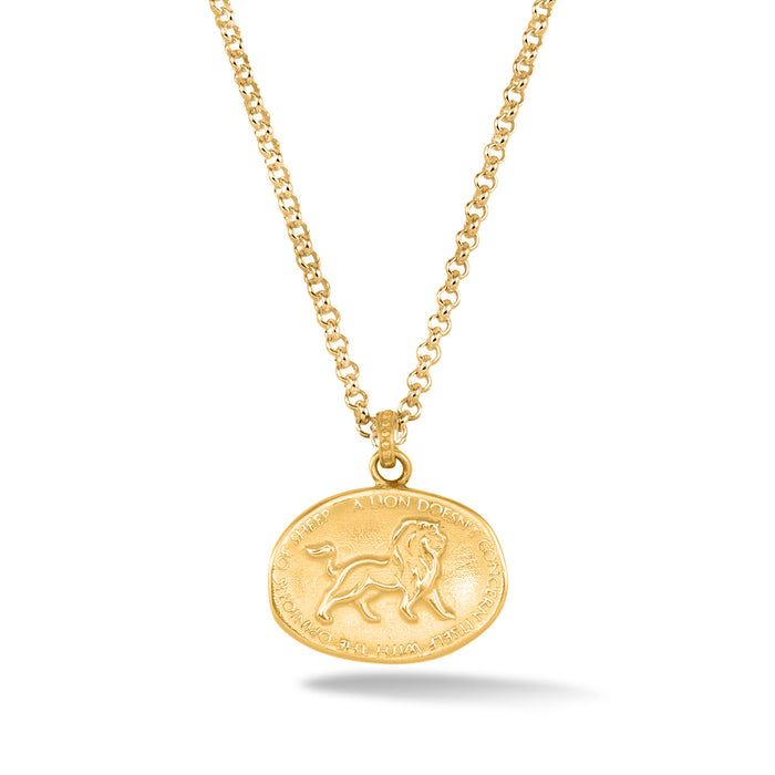 Dower & Hall Men's Inspiring Lion Talisman Necklace