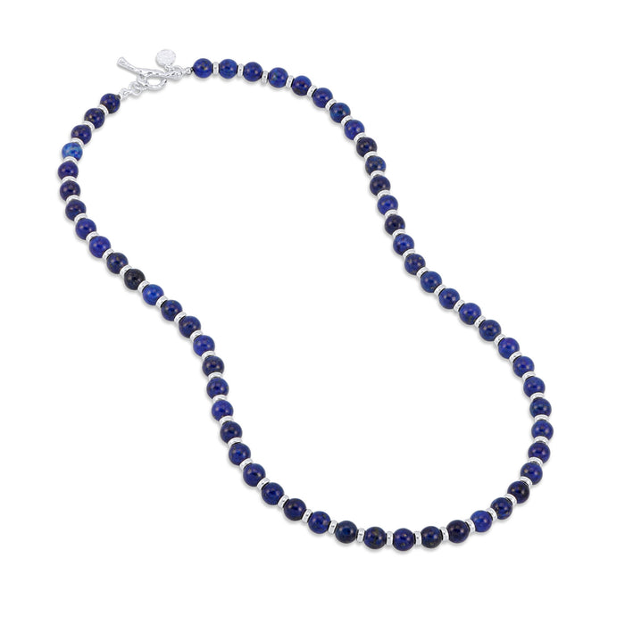 dower & hall Men's Lapis Lazuli Halo Necklace