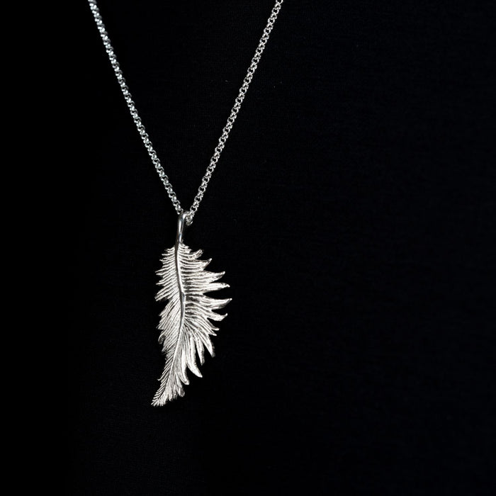 Dower & Hall Men's Large Feather Pendant