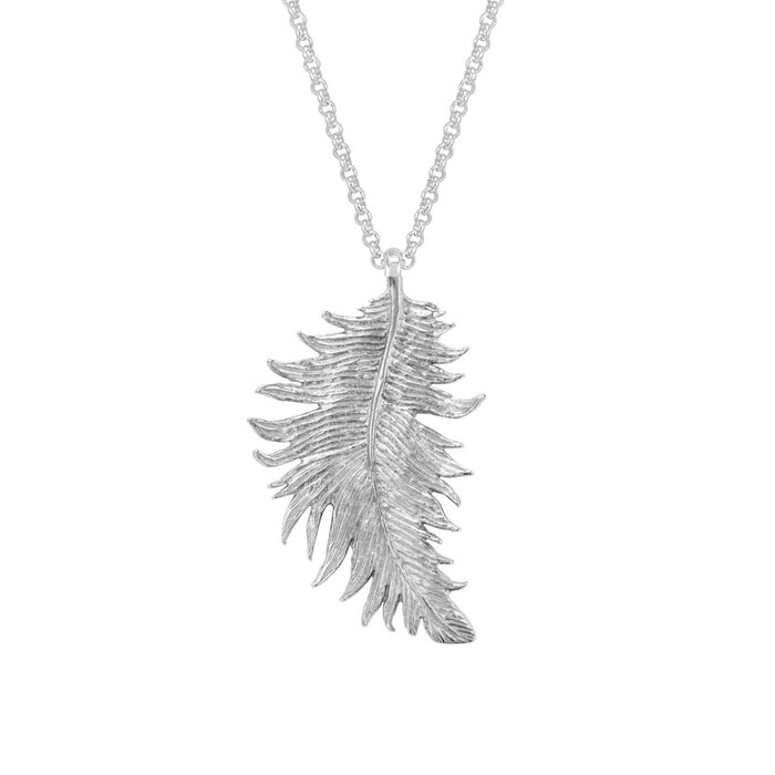 dower & hall Men's Large Feather Pendant