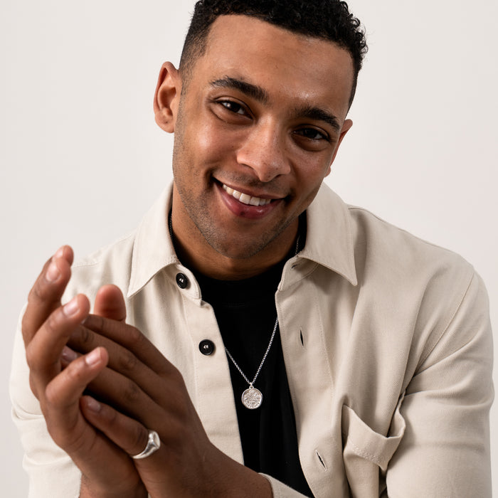 Dower & Hall Men's Lucky Sixpence Talisman Necklace